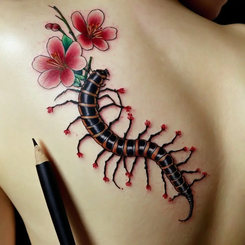 japanese centipede tattoo (87)