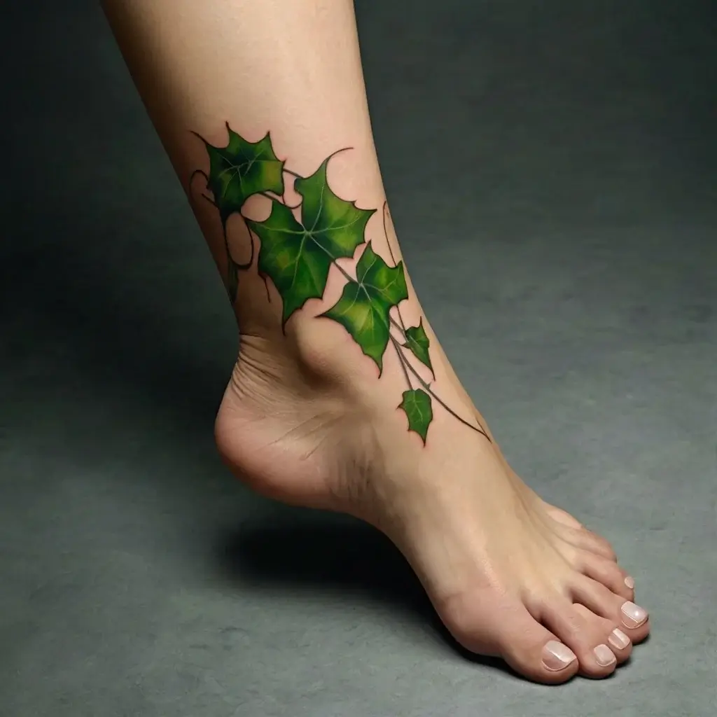 leaf tattoos (107)