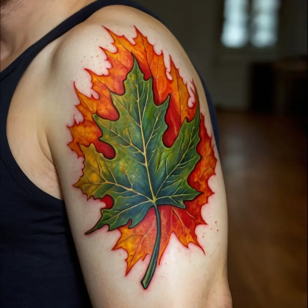 leaf tattoos (108)