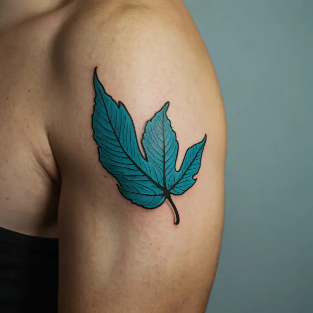 leaf tattoos (12)