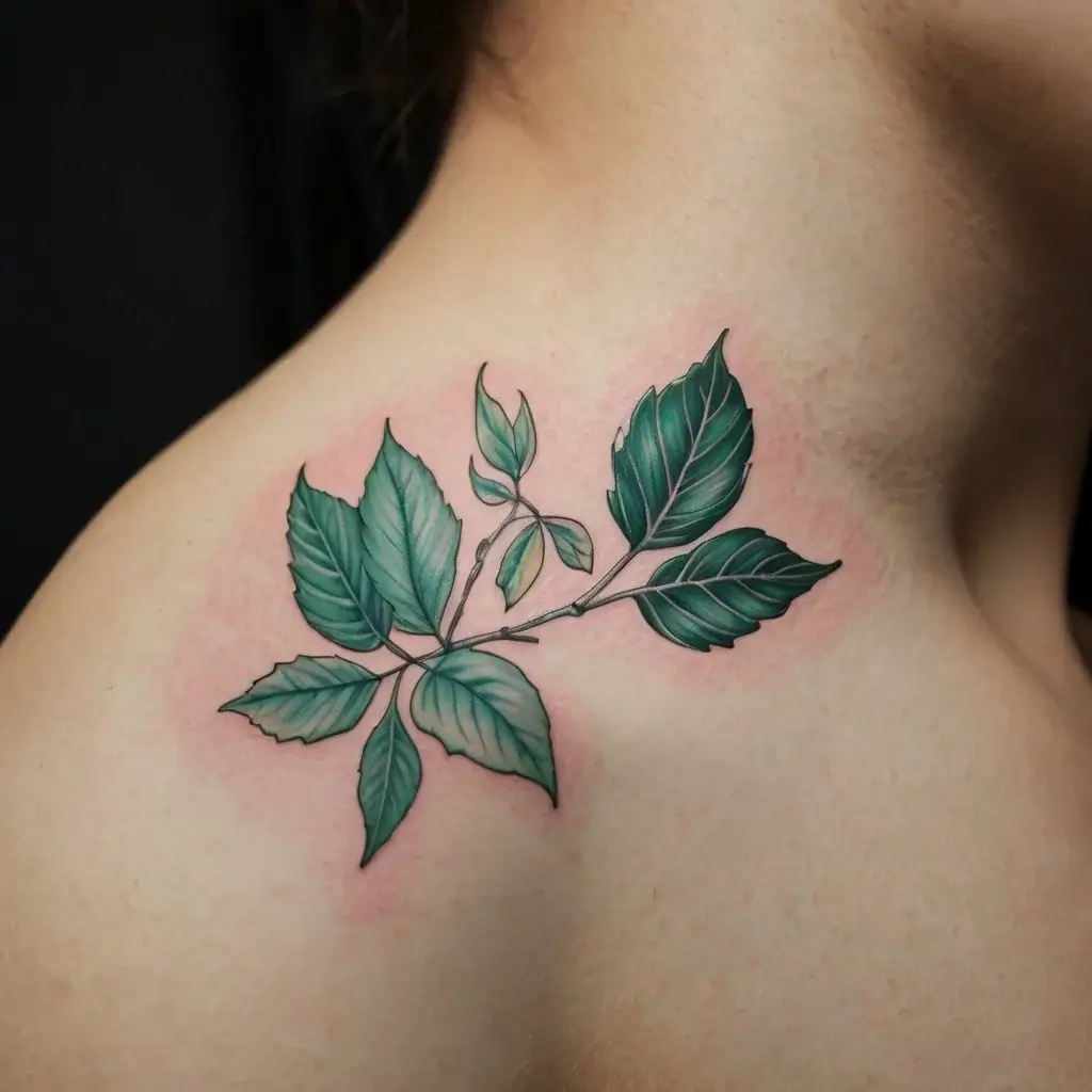 leaf tattoos (25)