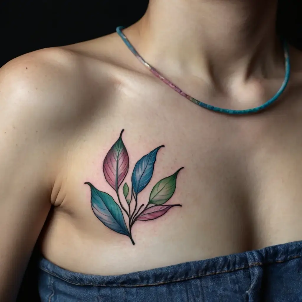 leaf tattoos (30)