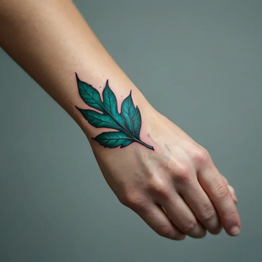 leaf tattoos (33)