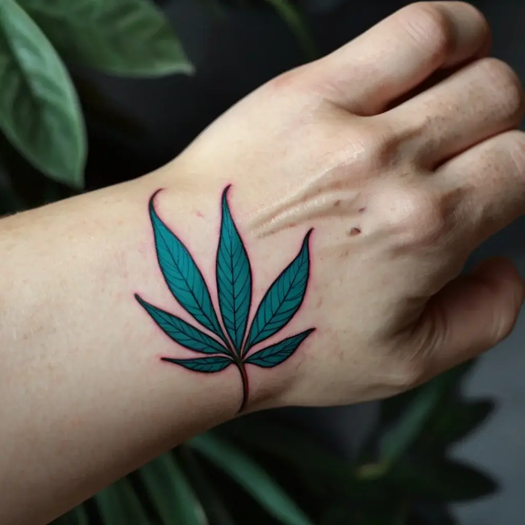 leaf tattoos (34)