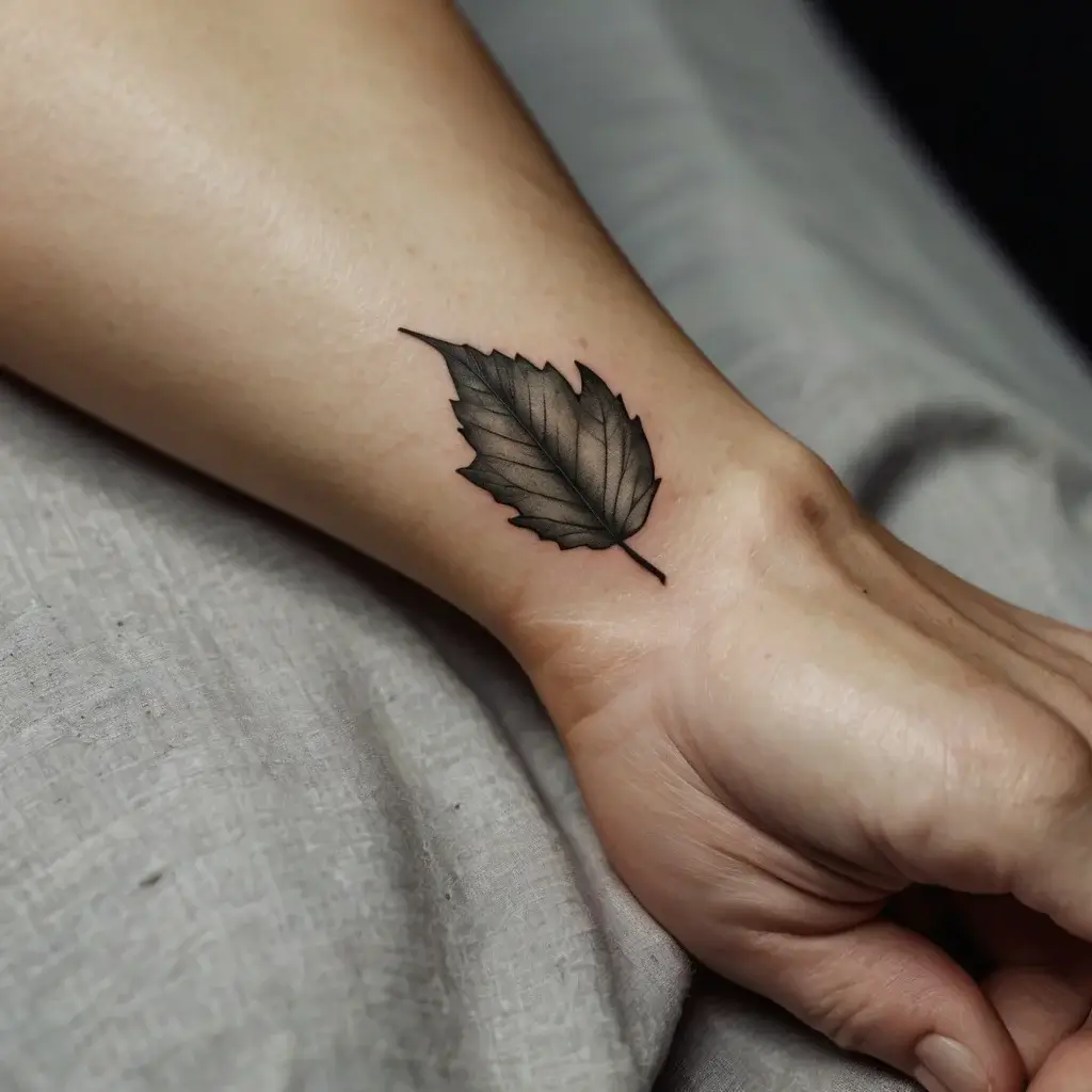 leaf tattoos (38)