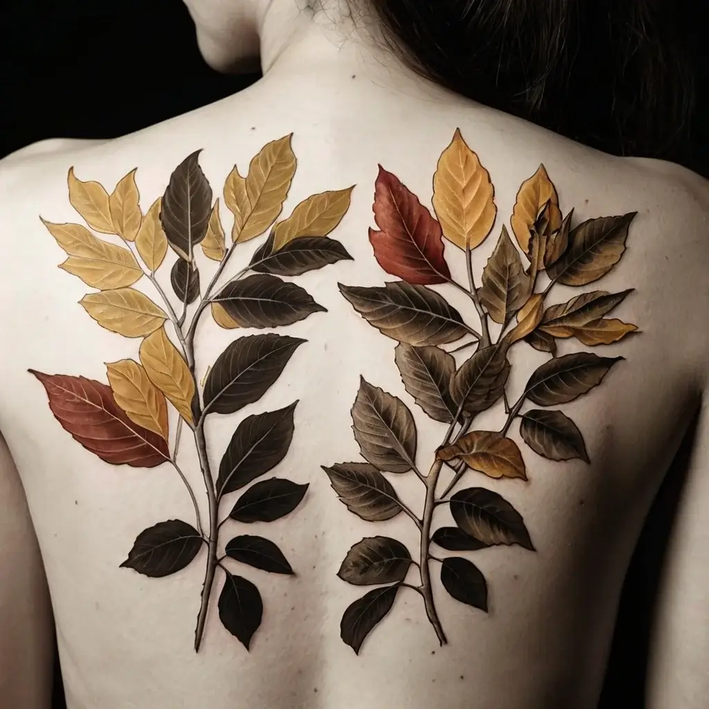 leaf tattoos (42)