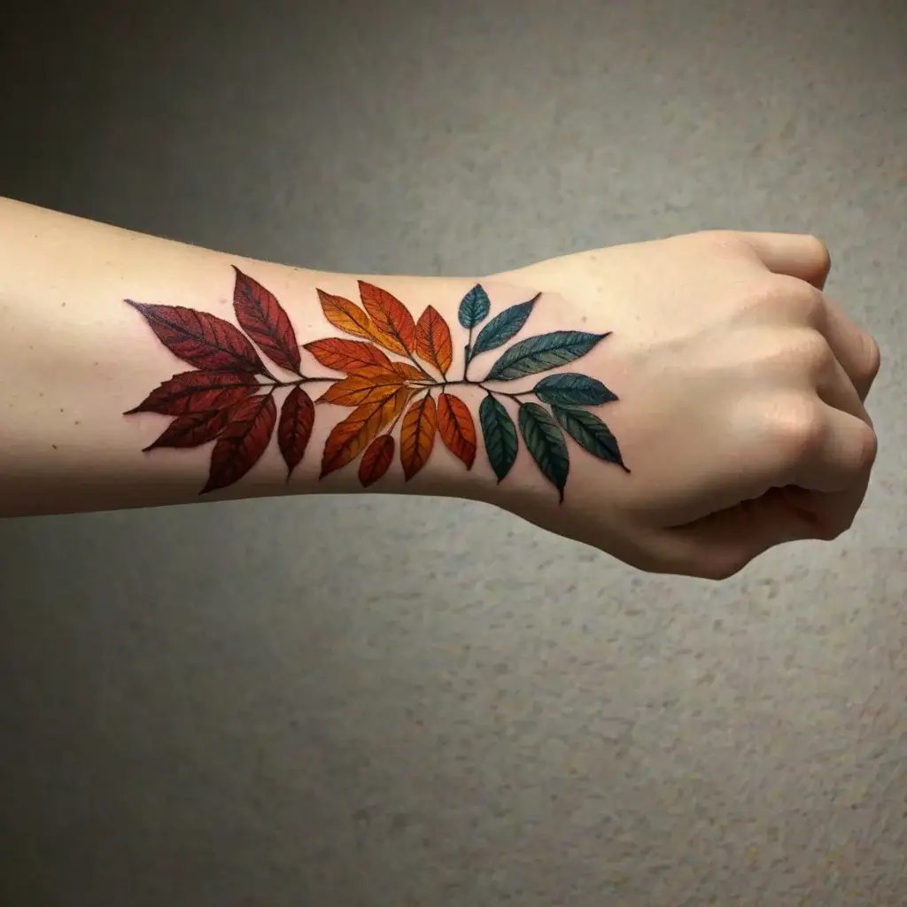 leaf tattoos (45)