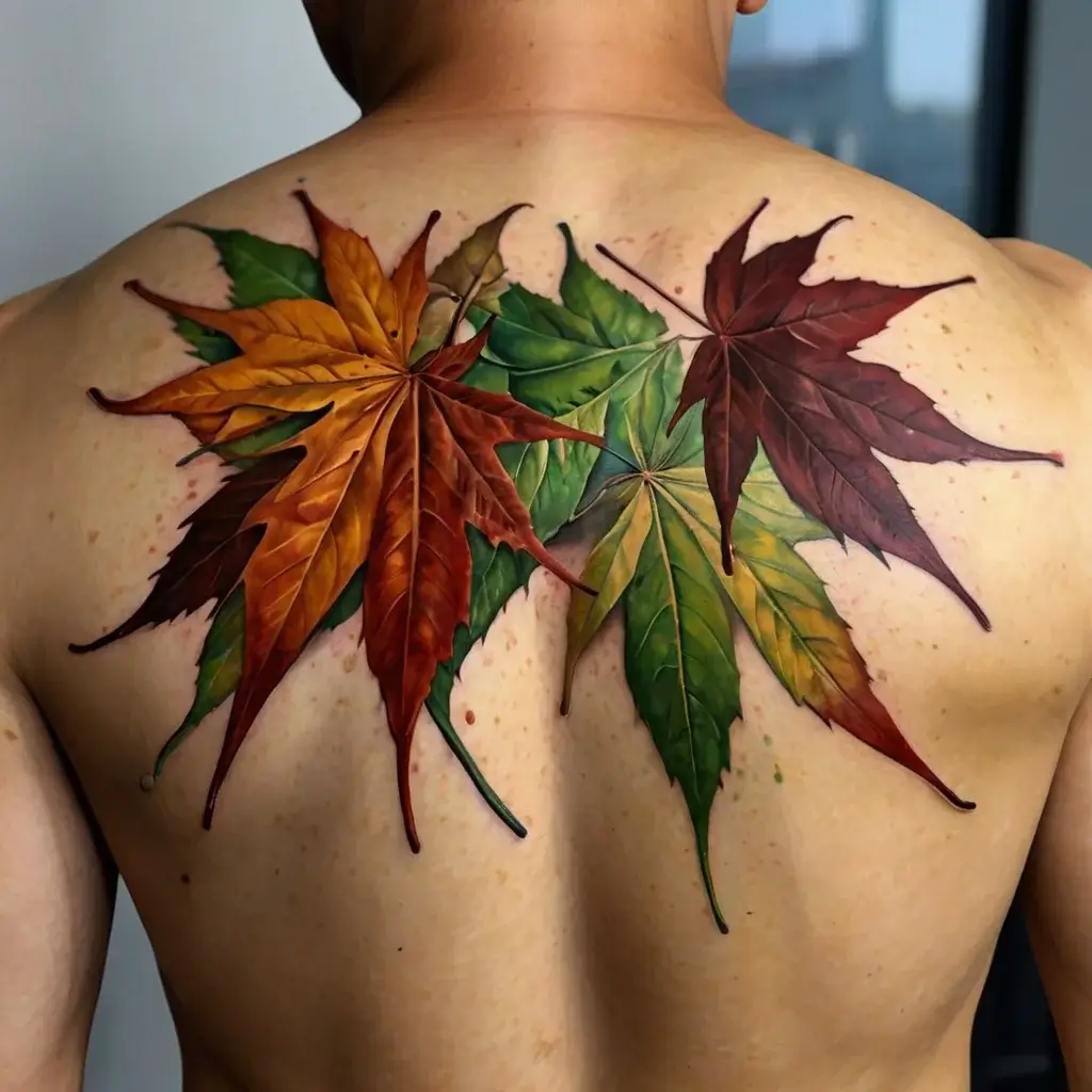 leaf tattoos (48)