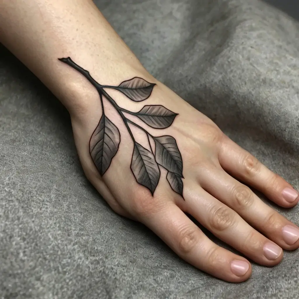 leaf tattoos (49)