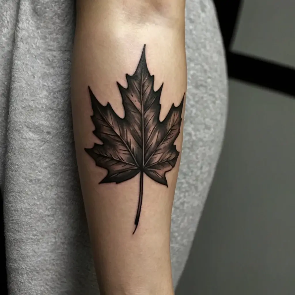 leaf tattoos (56)