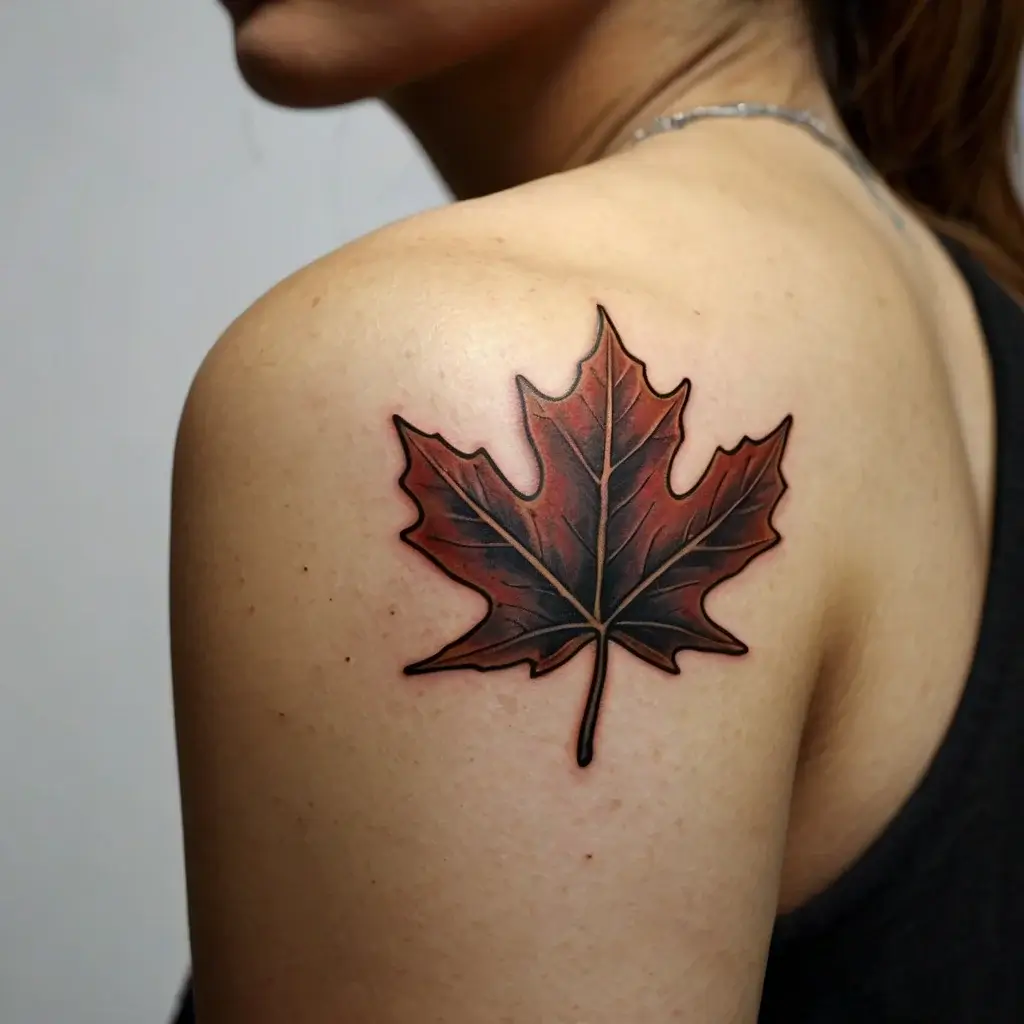 leaf tattoos (57)