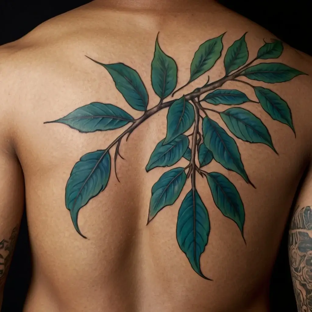 leaf tattoos (58)