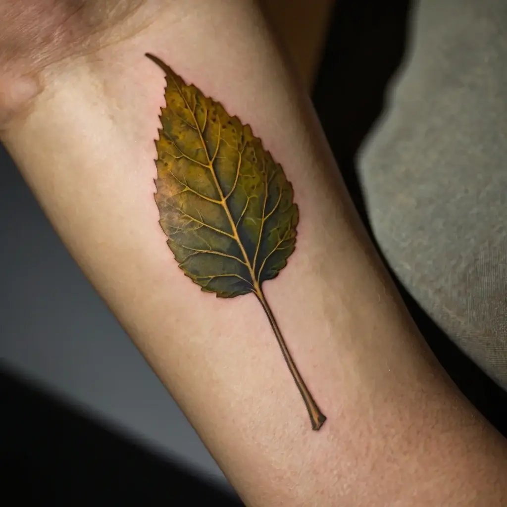 leaf tattoos (61)