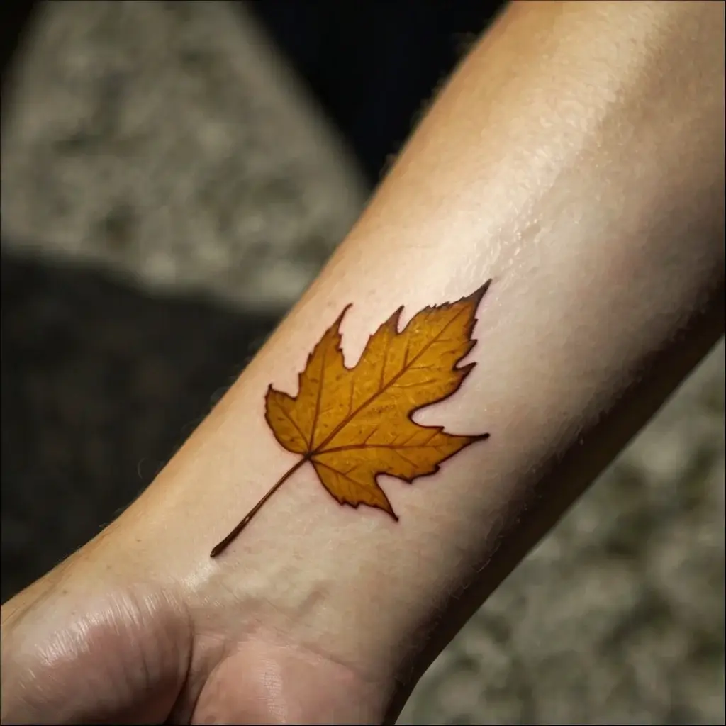 leaf tattoos (62)