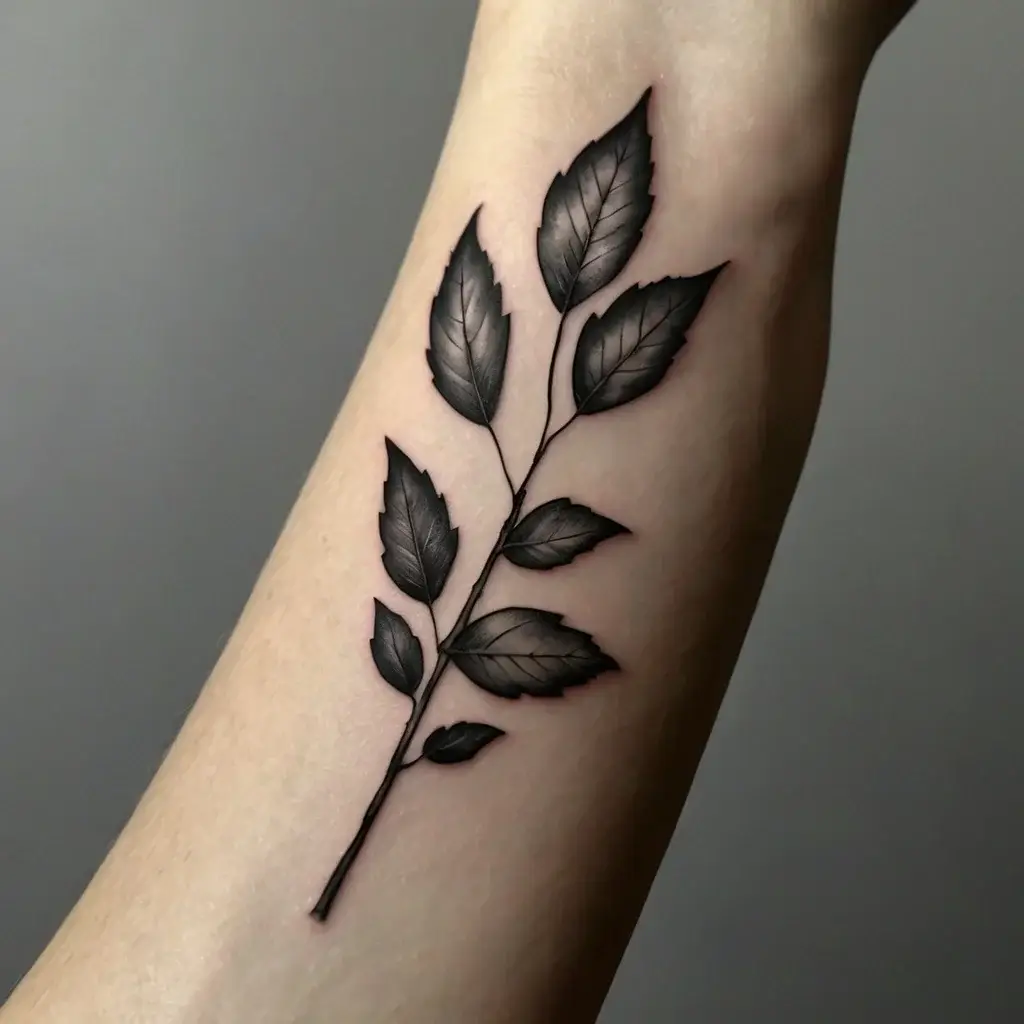 leaf tattoos (71)