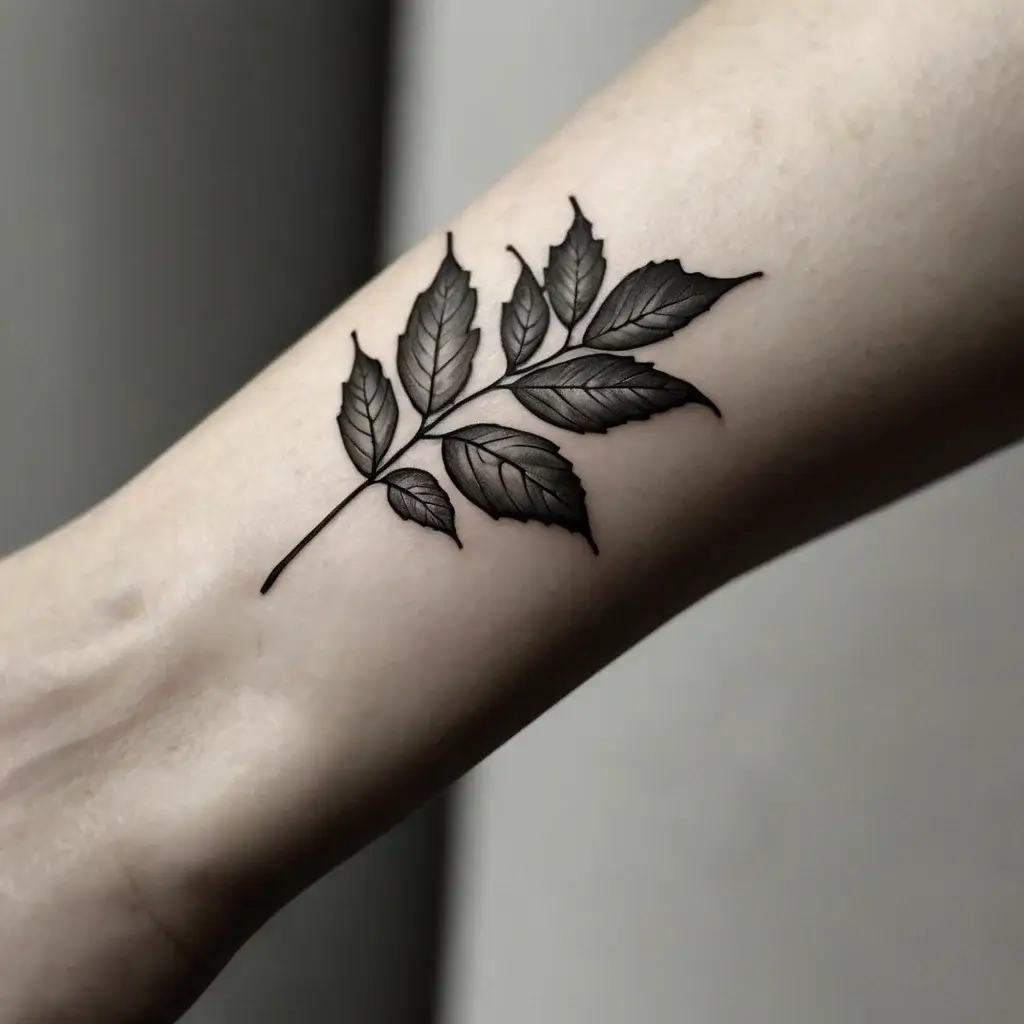 leaf tattoos (72)