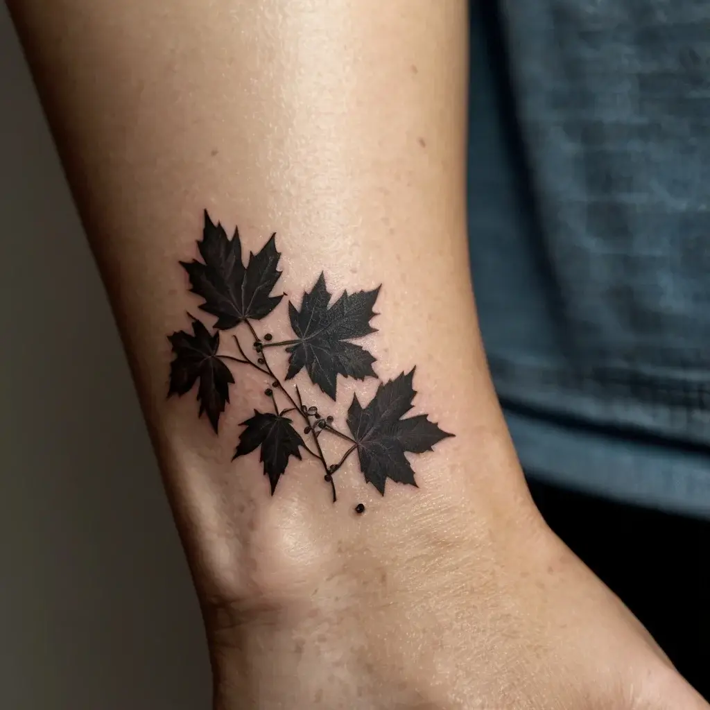 leaf tattoos (75)