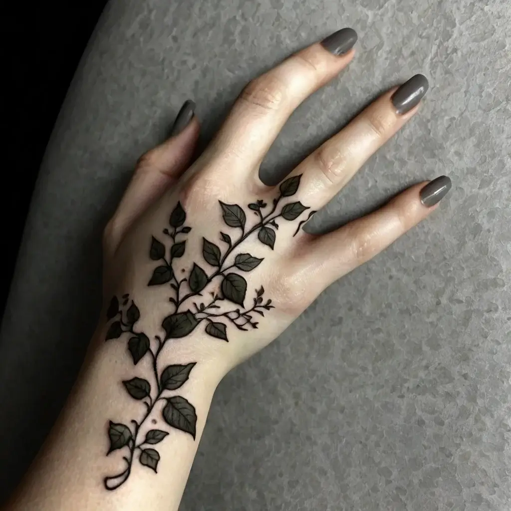 leaf tattoos (77)