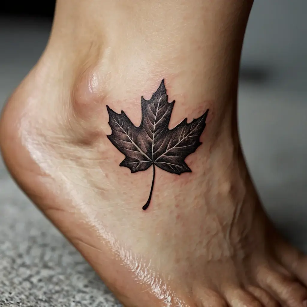 leaf tattoos (80)