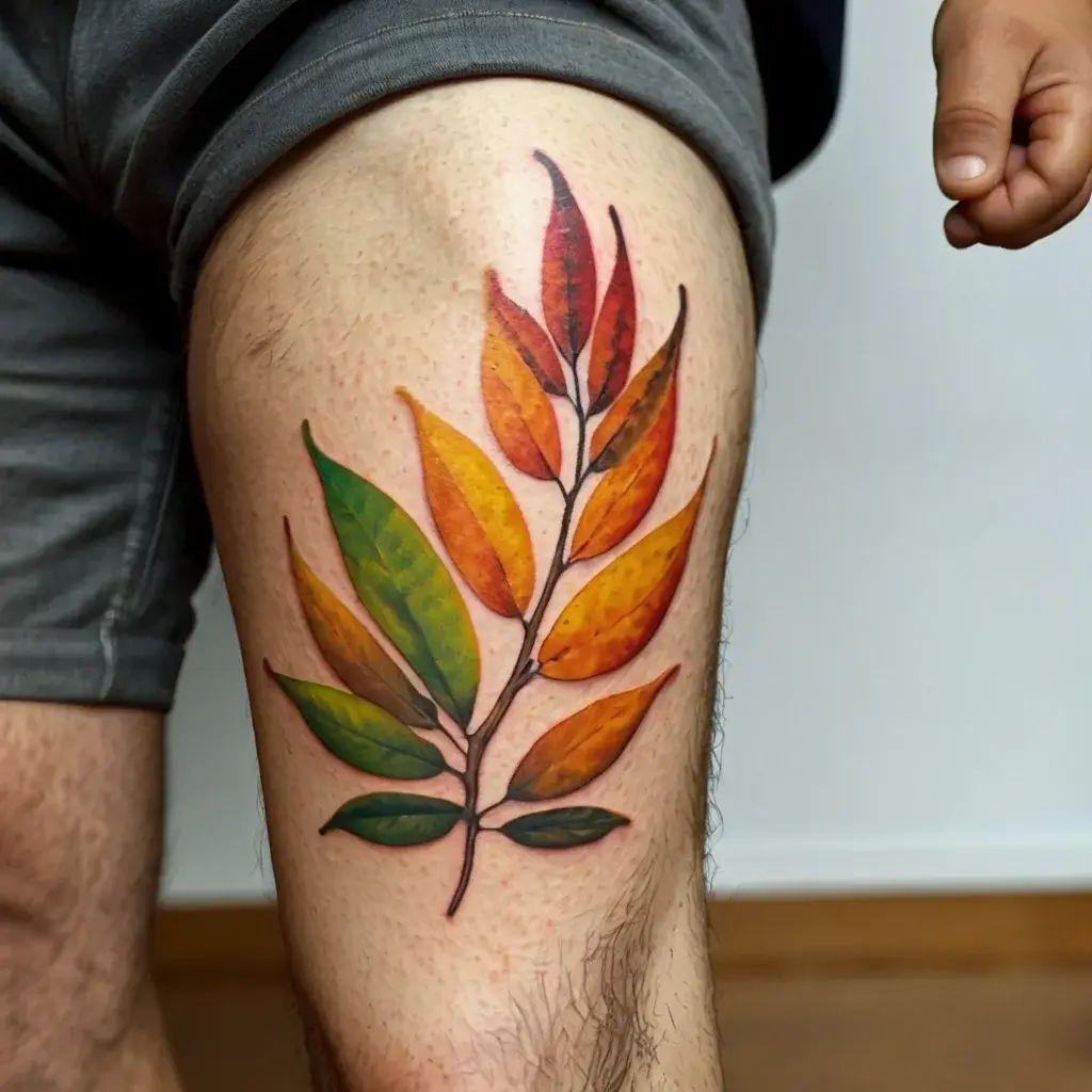 leaf tattoos (89)