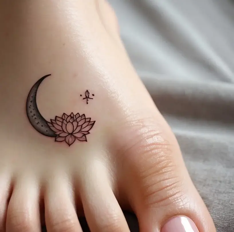 moon and lotus tattoo (1)