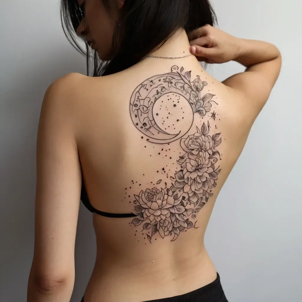 moon and lotus tattoo (101)