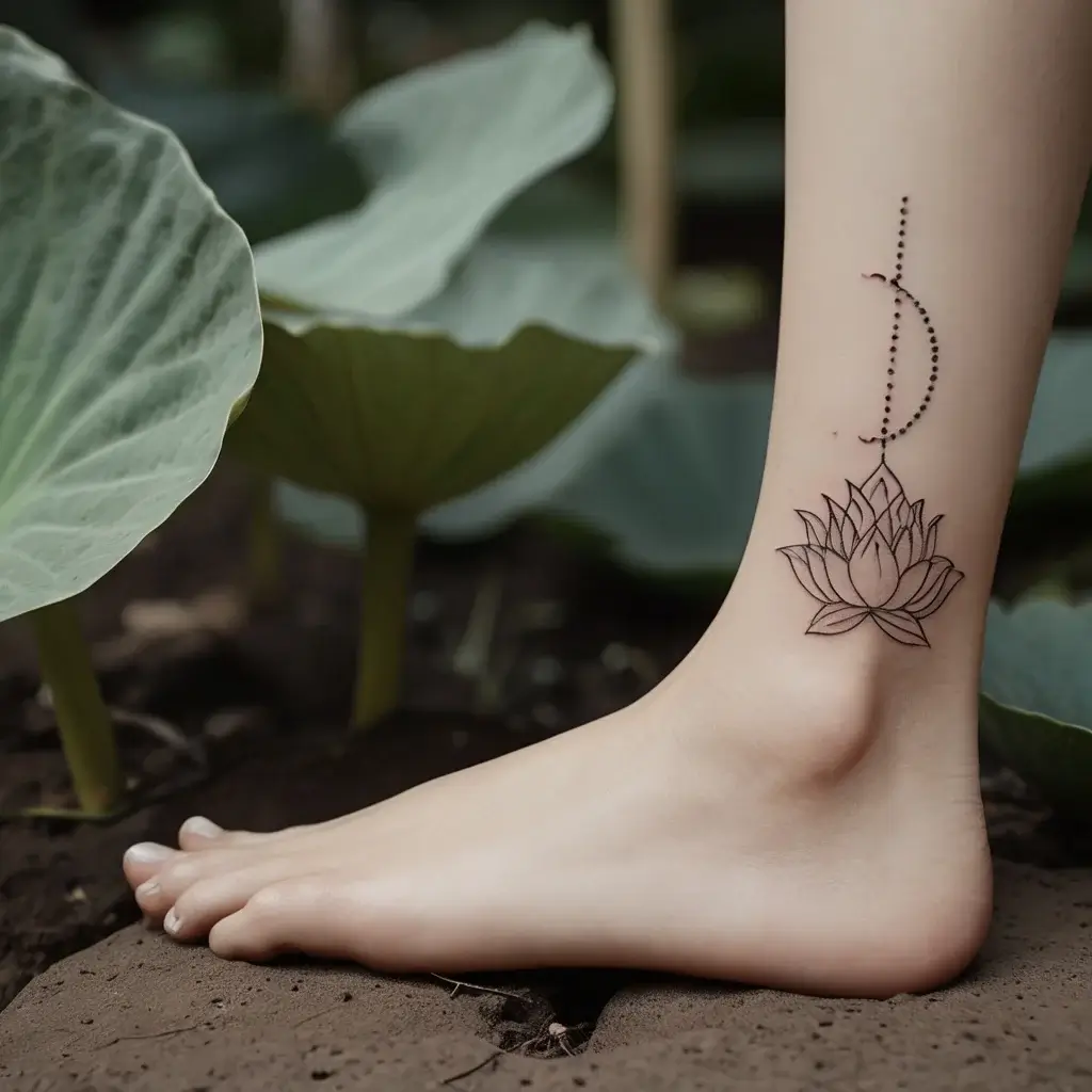 moon and lotus tattoo (103)