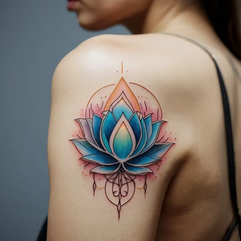 moon and lotus tattoo (22)