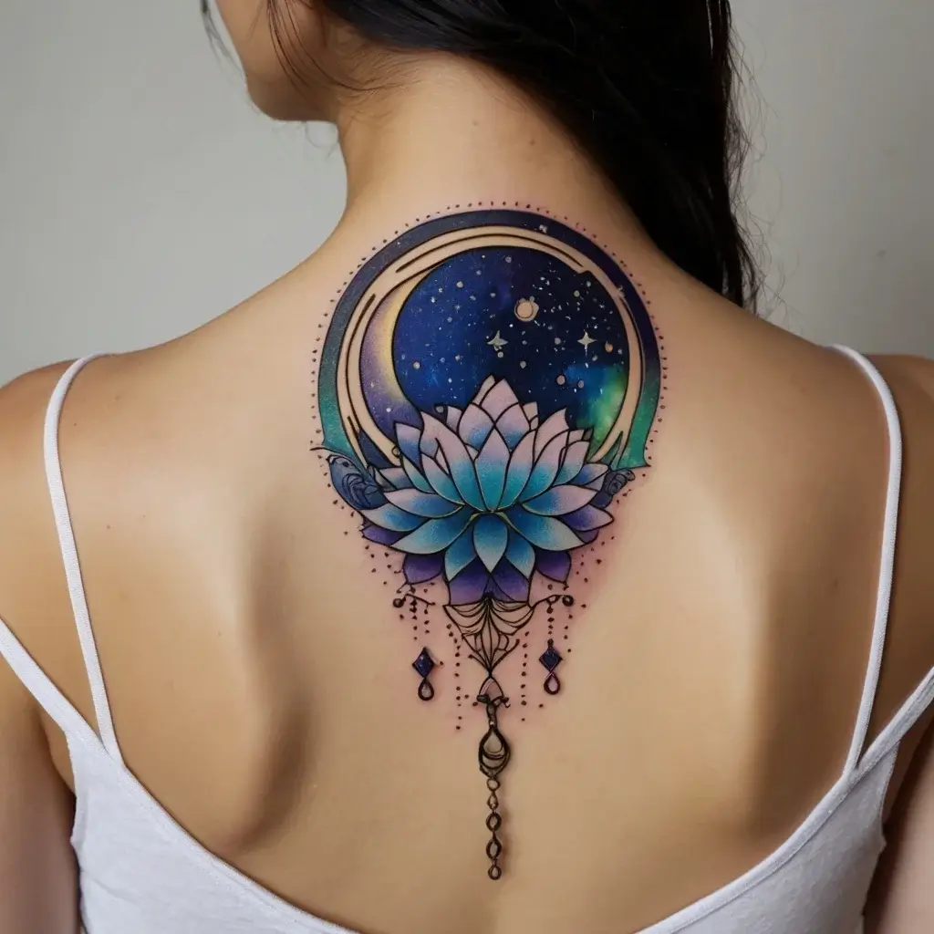 moon and lotus tattoo (23)