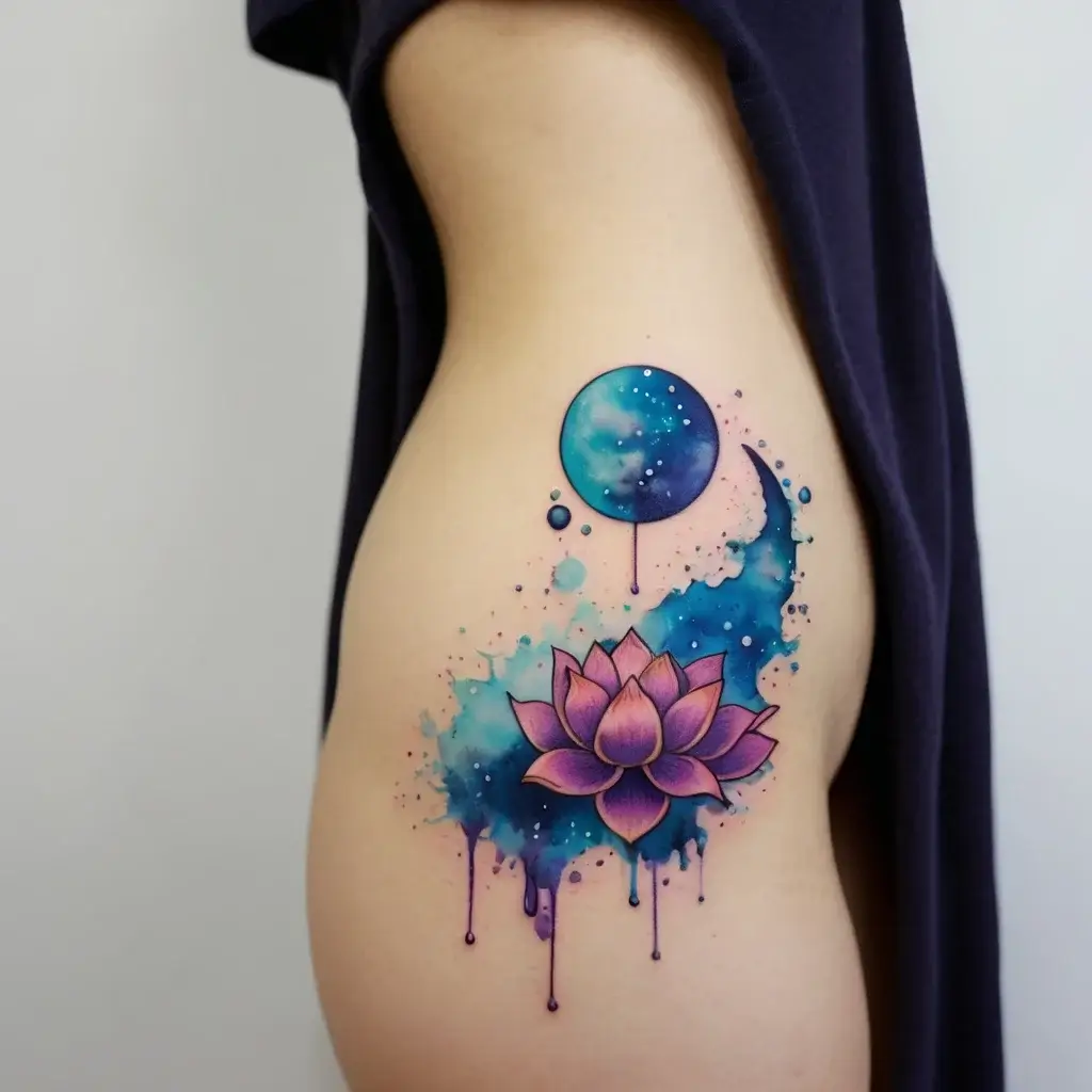 moon and lotus tattoo (27)