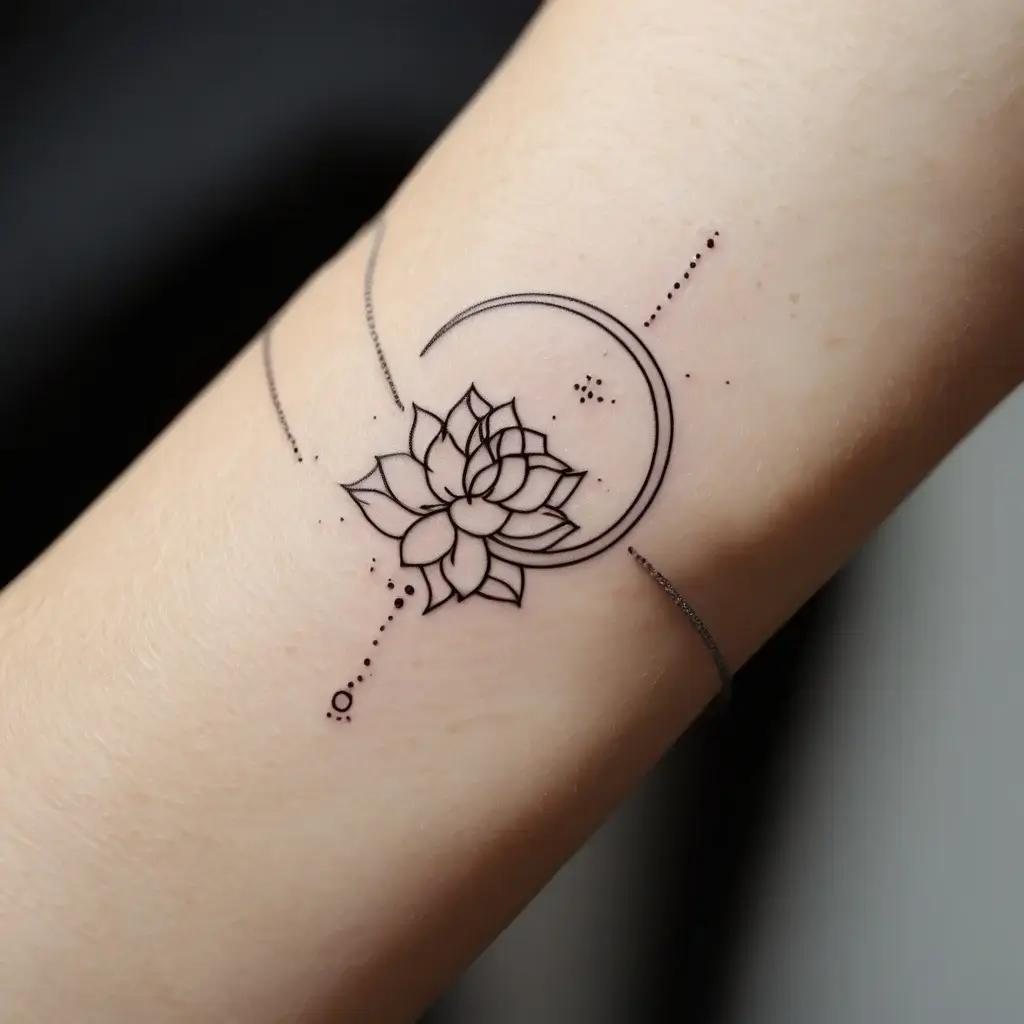 moon and lotus tattoo (28)