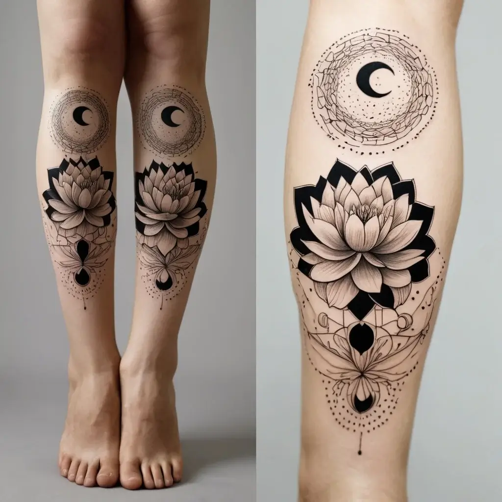 moon and lotus tattoo (30)