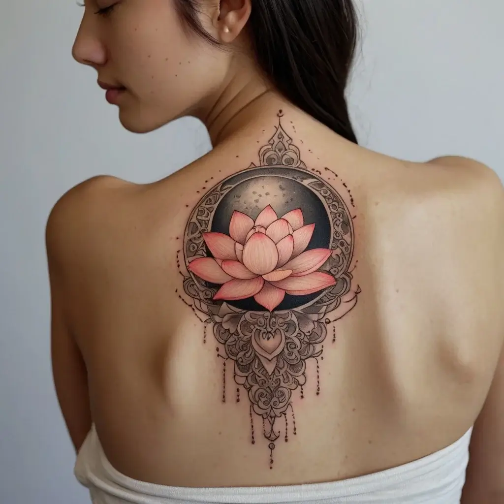 moon and lotus tattoo (41)