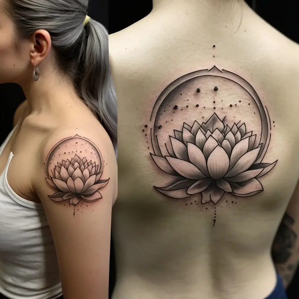 moon and lotus tattoo (43)