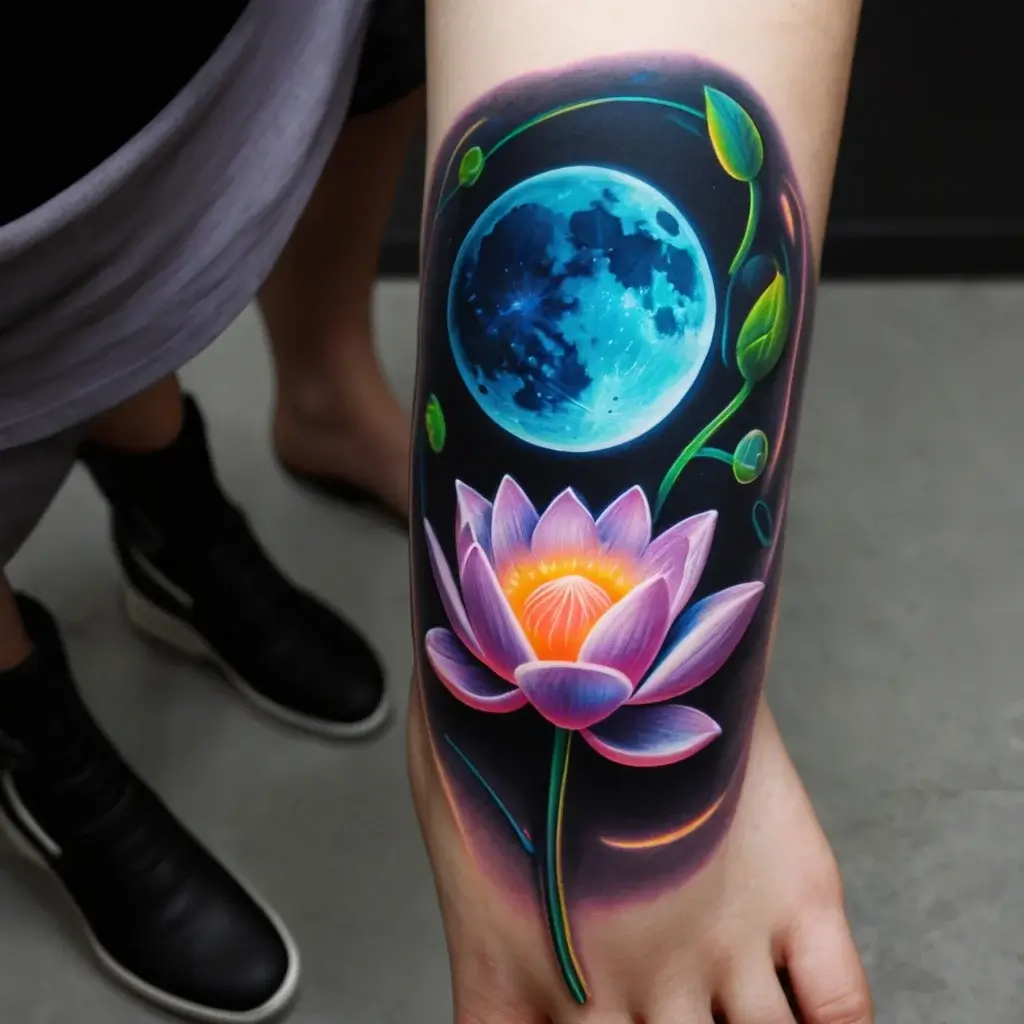 moon and lotus tattoo (47)