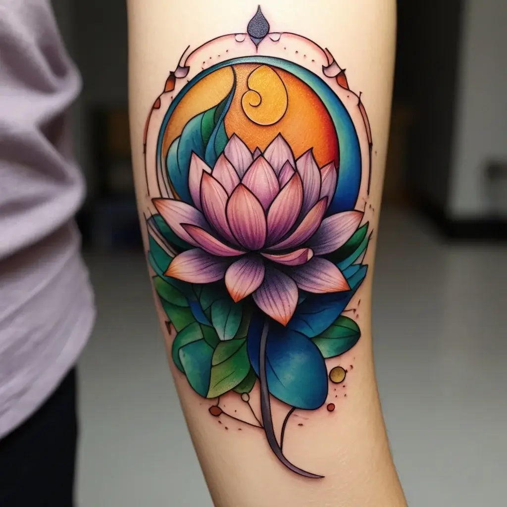 moon and lotus tattoo (51)