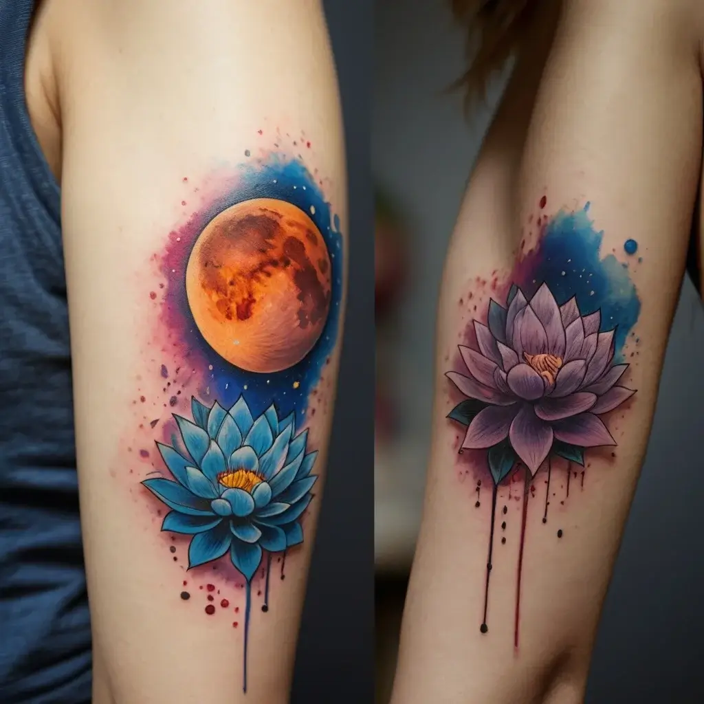 moon and lotus tattoo (53)