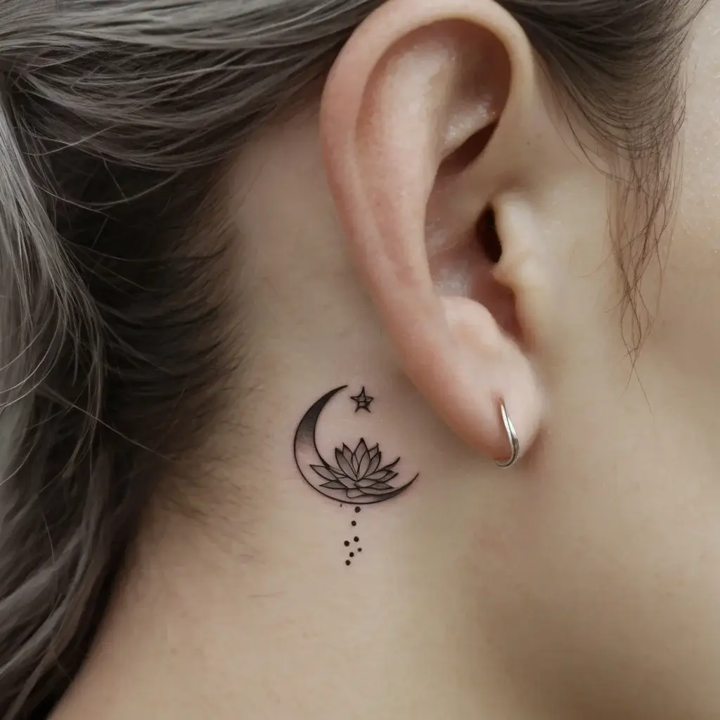 moon and lotus tattoo (6)