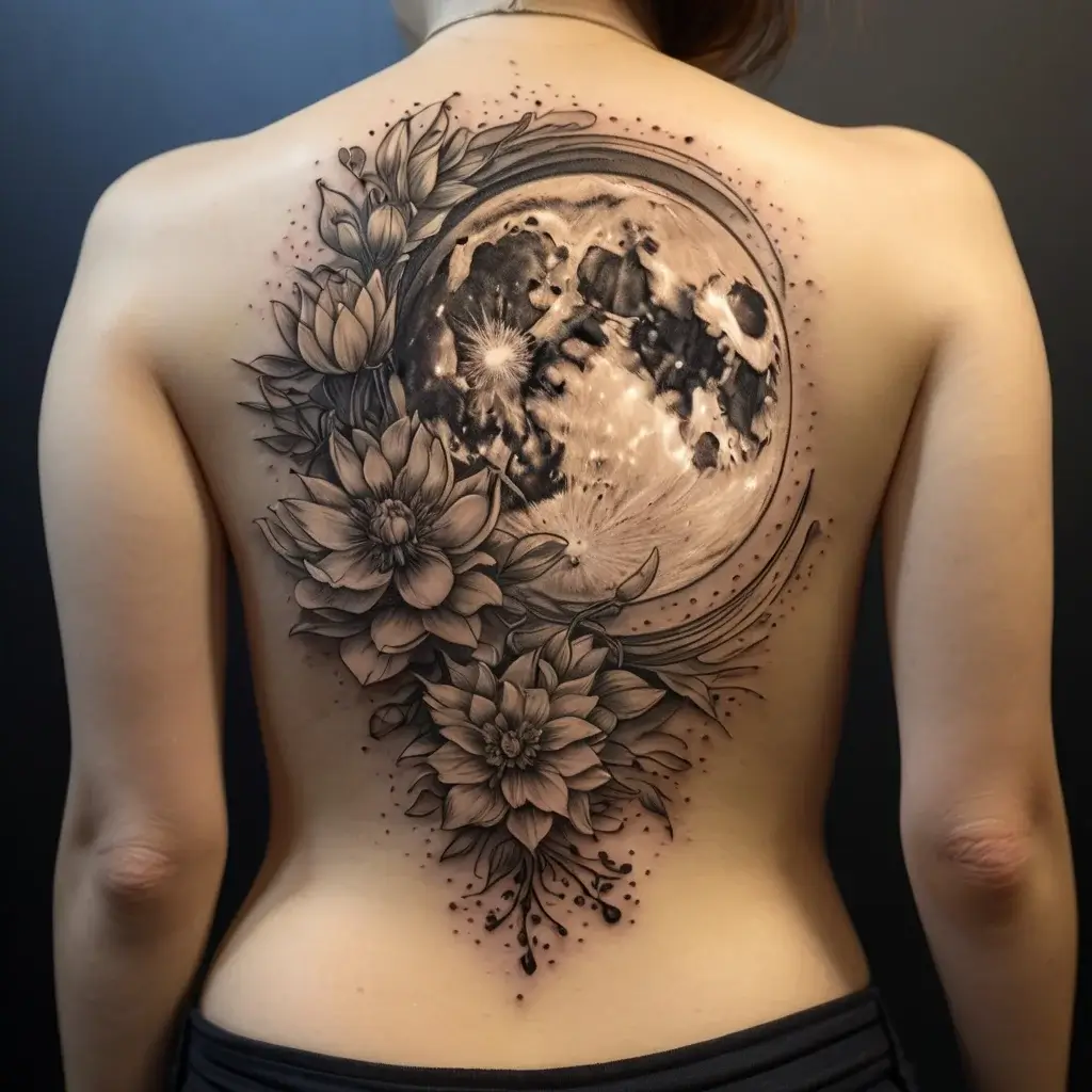 moon and lotus tattoo (74)