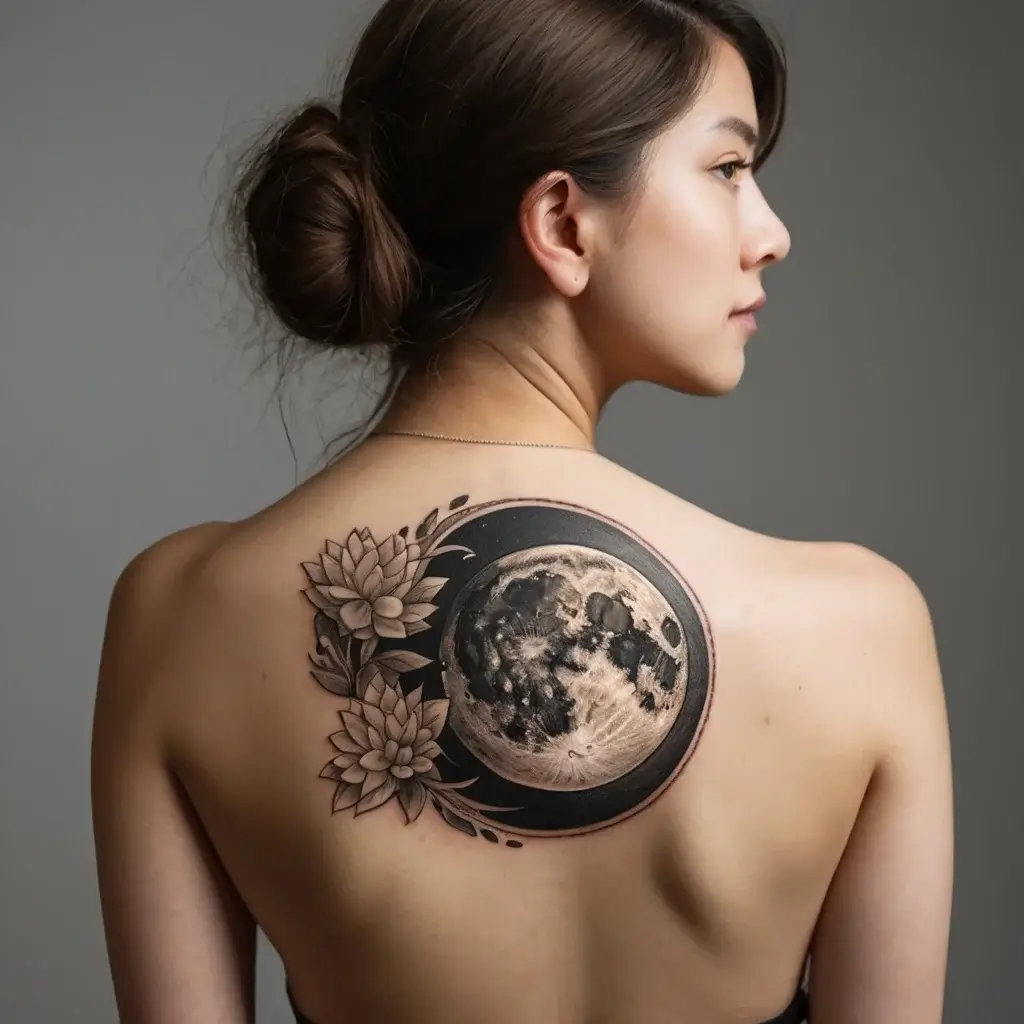 moon and lotus tattoo (76)