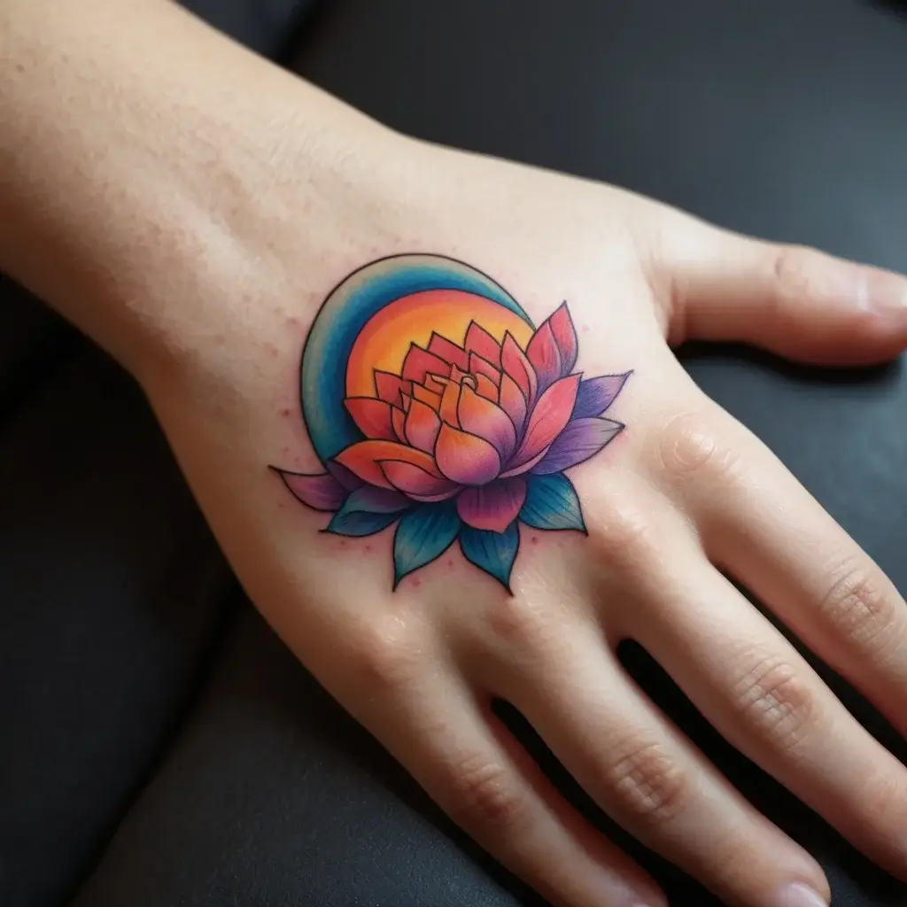 moon and lotus tattoo (81)