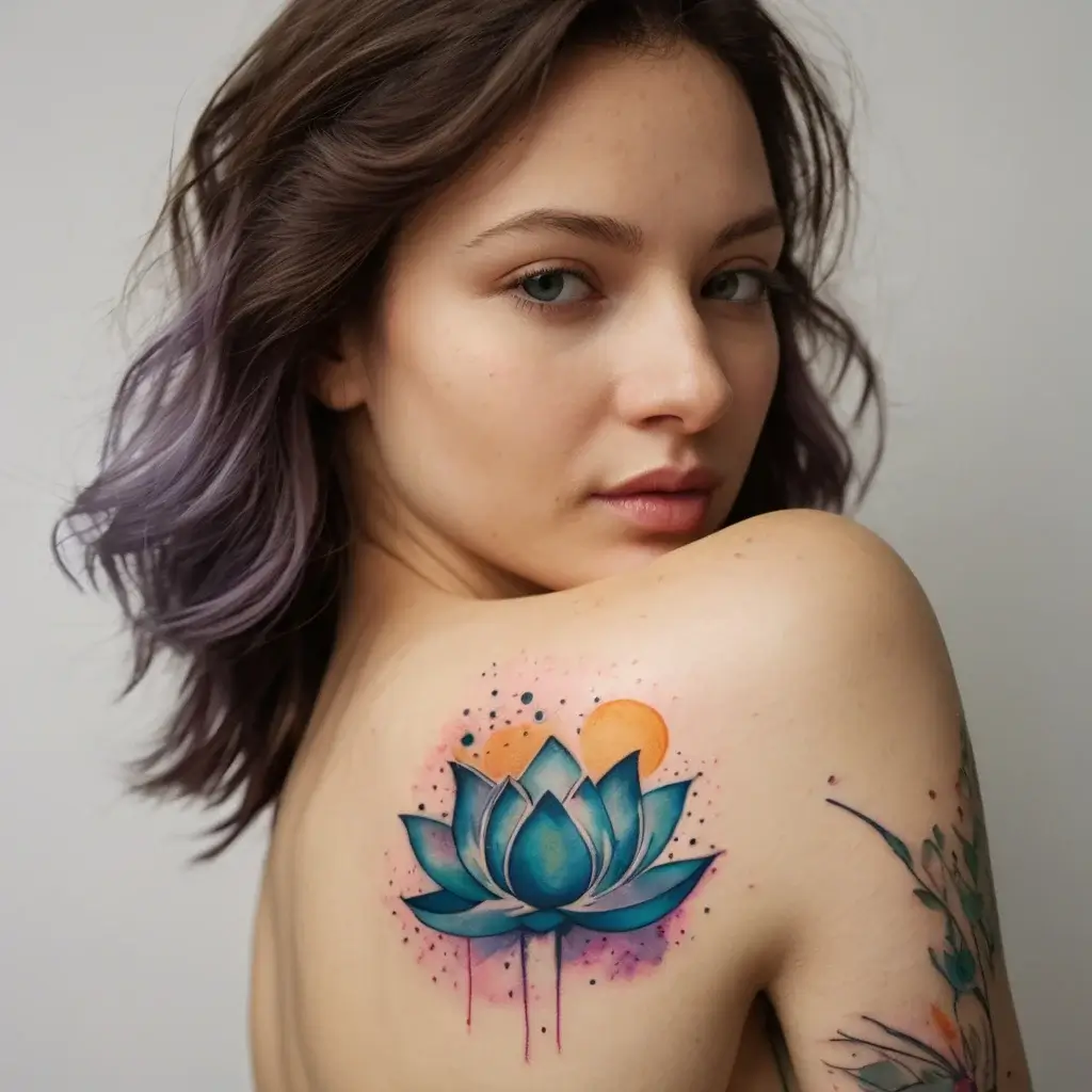 moon and lotus tattoo (84)