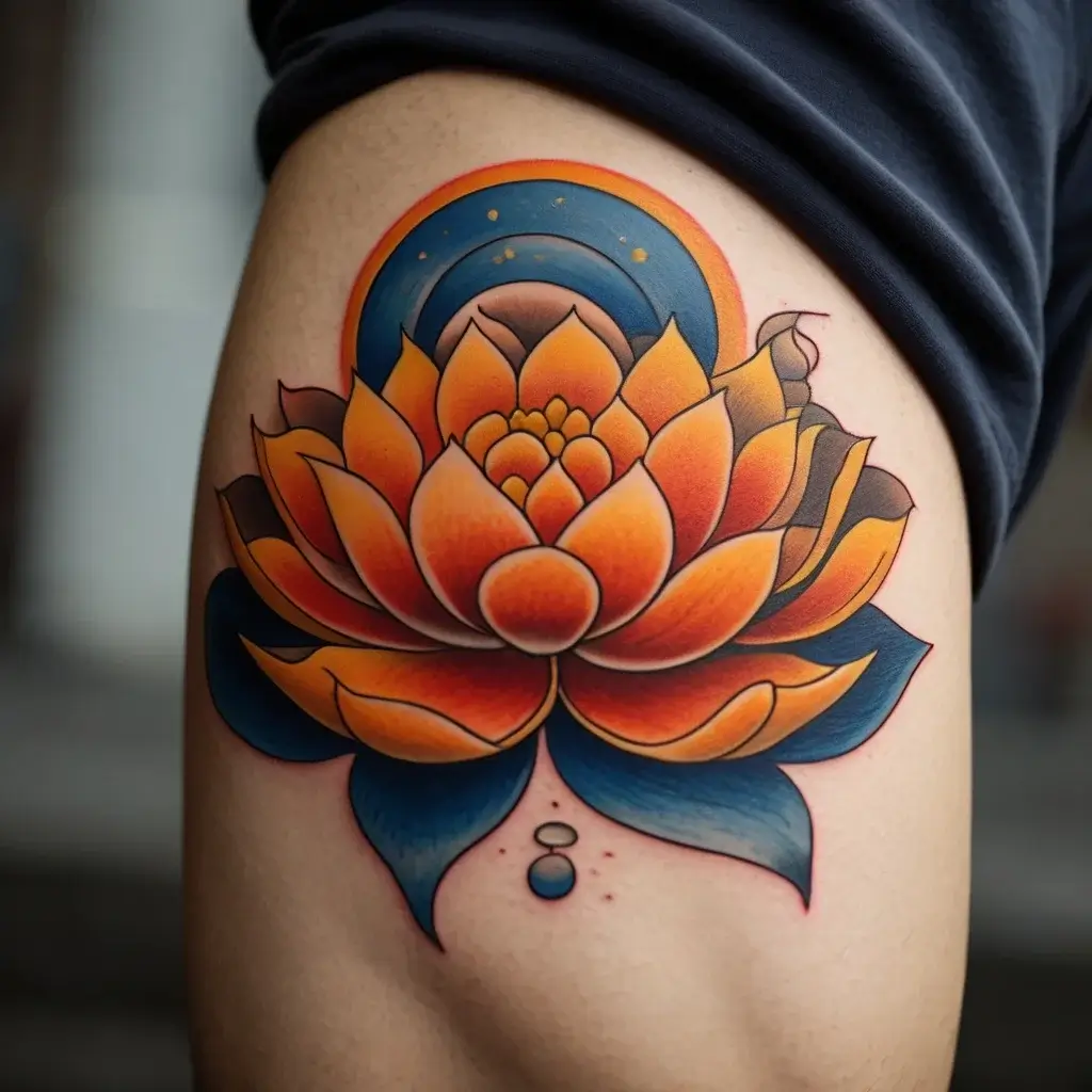 moon and lotus tattoo (95)