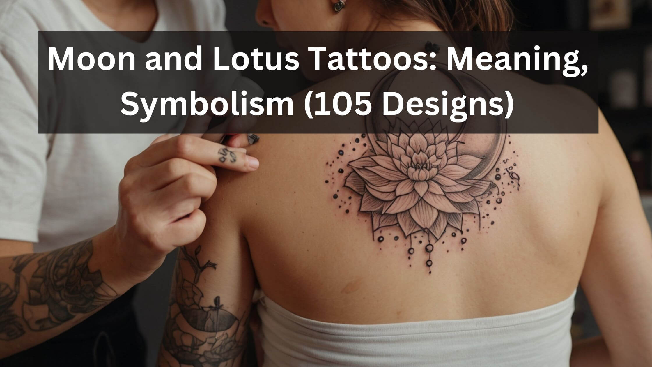 moon and lotus tattoo