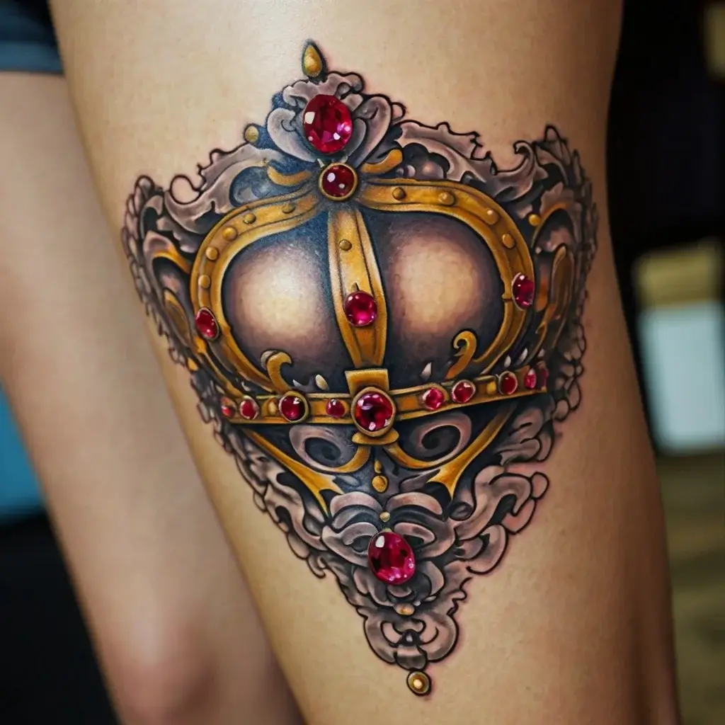 queen's crown tattoos (101)