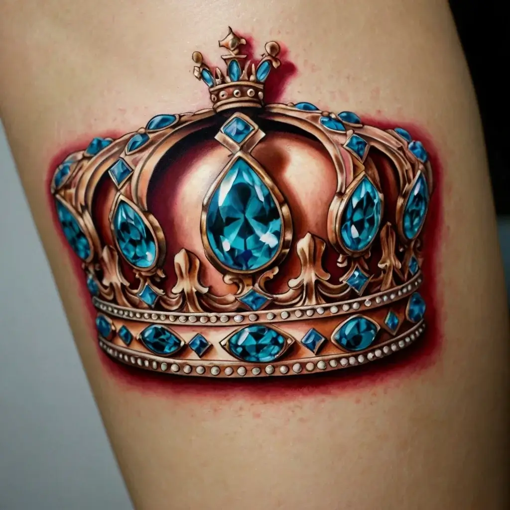 queen's crown tattoos (103)