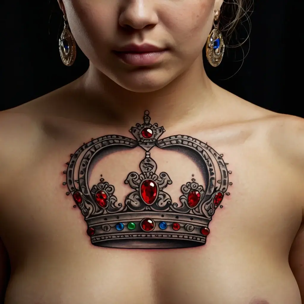 queen's crown tattoos (105)