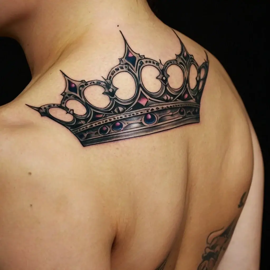 queen's crown tattoos (107)