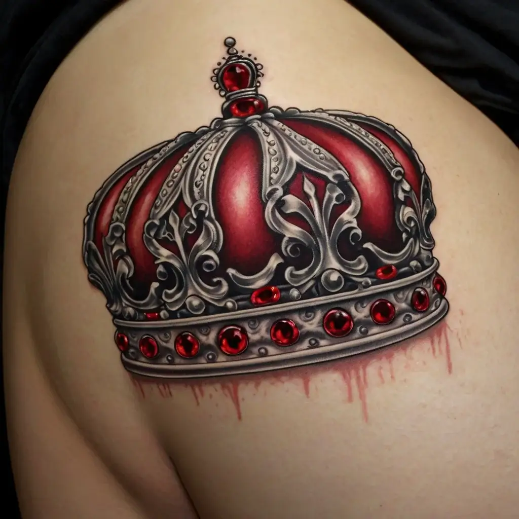 queen's crown tattoos (115)