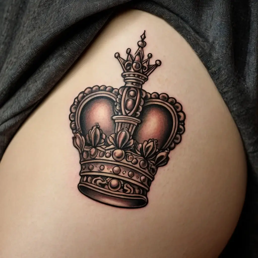 queen's crown tattoos (116)